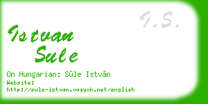 istvan sule business card