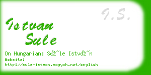 istvan sule business card